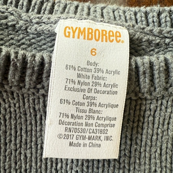 Gymboree Girls Gray Sweater Dress Size 6 – Polar Bear Fuzzy Knit - Picture 4 of 8